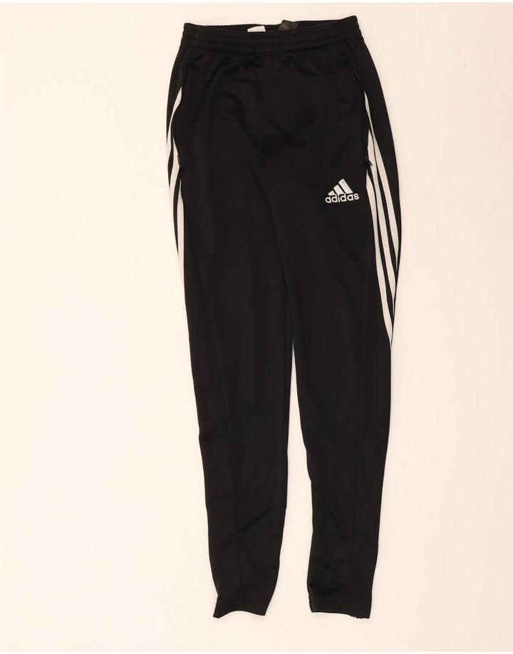 Pantaloni della tuta da ragazzo ADIDAS 11-12 anni in poliestere nero