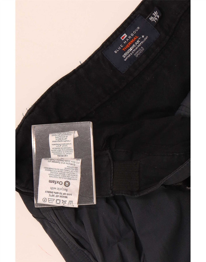 Pantaloni dritti da uomo Marks & Spencer W34 L31 blu navy