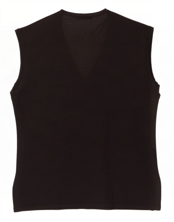 Top camicetta senza maniche da donna Marks & Spencer UK 18 XL viscosa nera