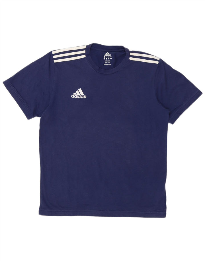 T-shirt da uomo ADIDAS Top UK 38/40 cotone blu navy medio