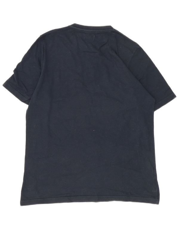 T-shirt grafica da uomo Kappa Top Large in cotone blu navy