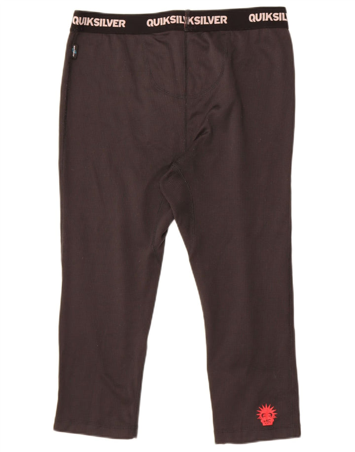 Leggings Capri grafici da uomo Quiksilver grandi neri