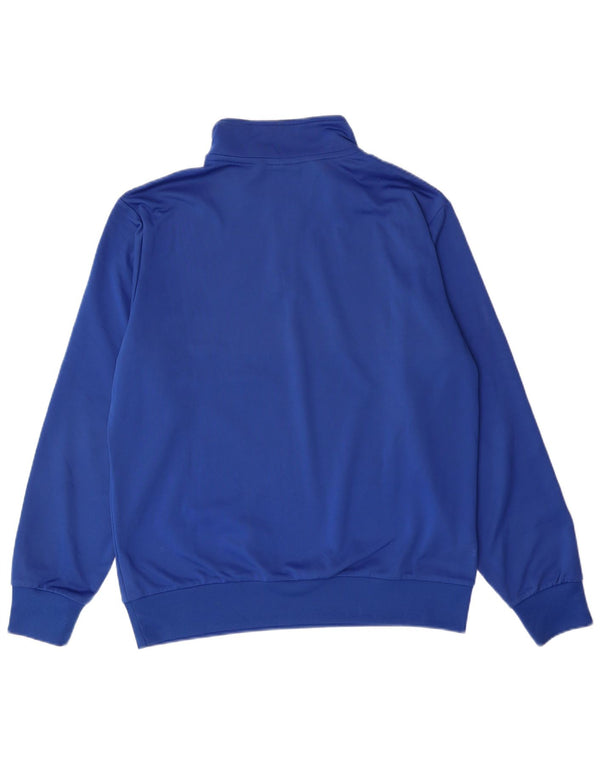 Felpa da uomo con collo con zip Lotto, maglione grande blu