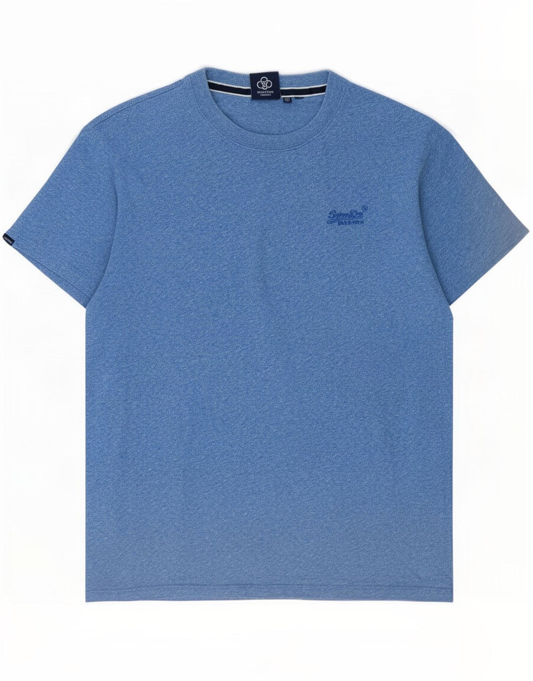 T-shirt da uomo Superdry Top in cotone chiazzato blu medio