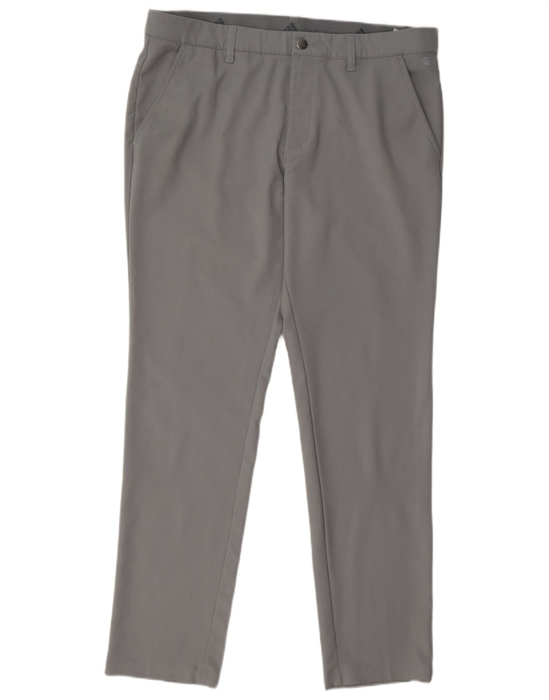 Pantaloni dritti da uomo Adidas W34 L32 poliestere grigio