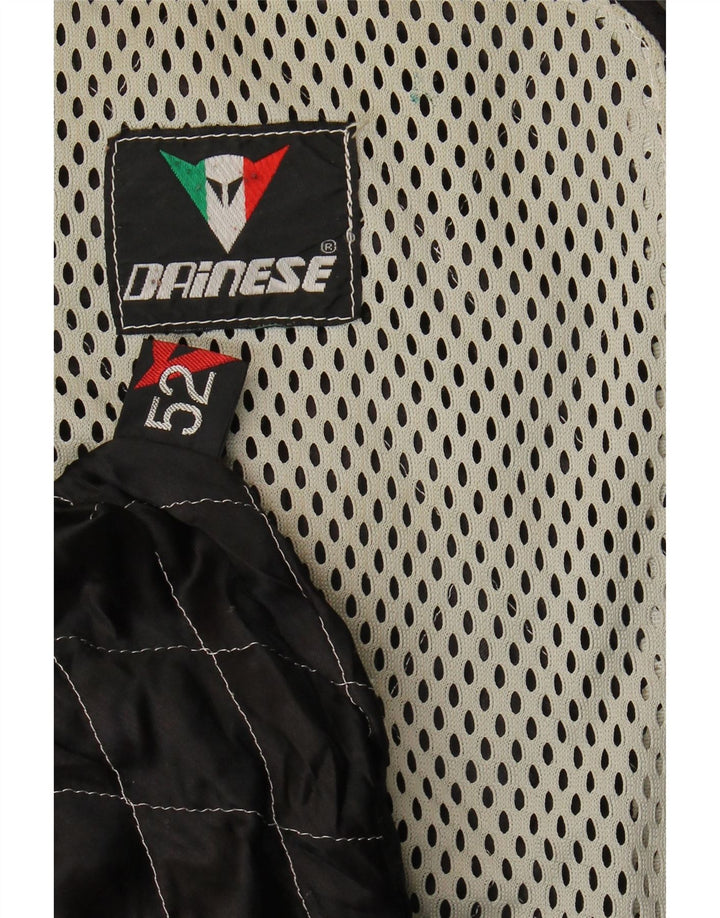 Giacca da motociclista in pelle da uomo Dainese IT 52 Large Nera