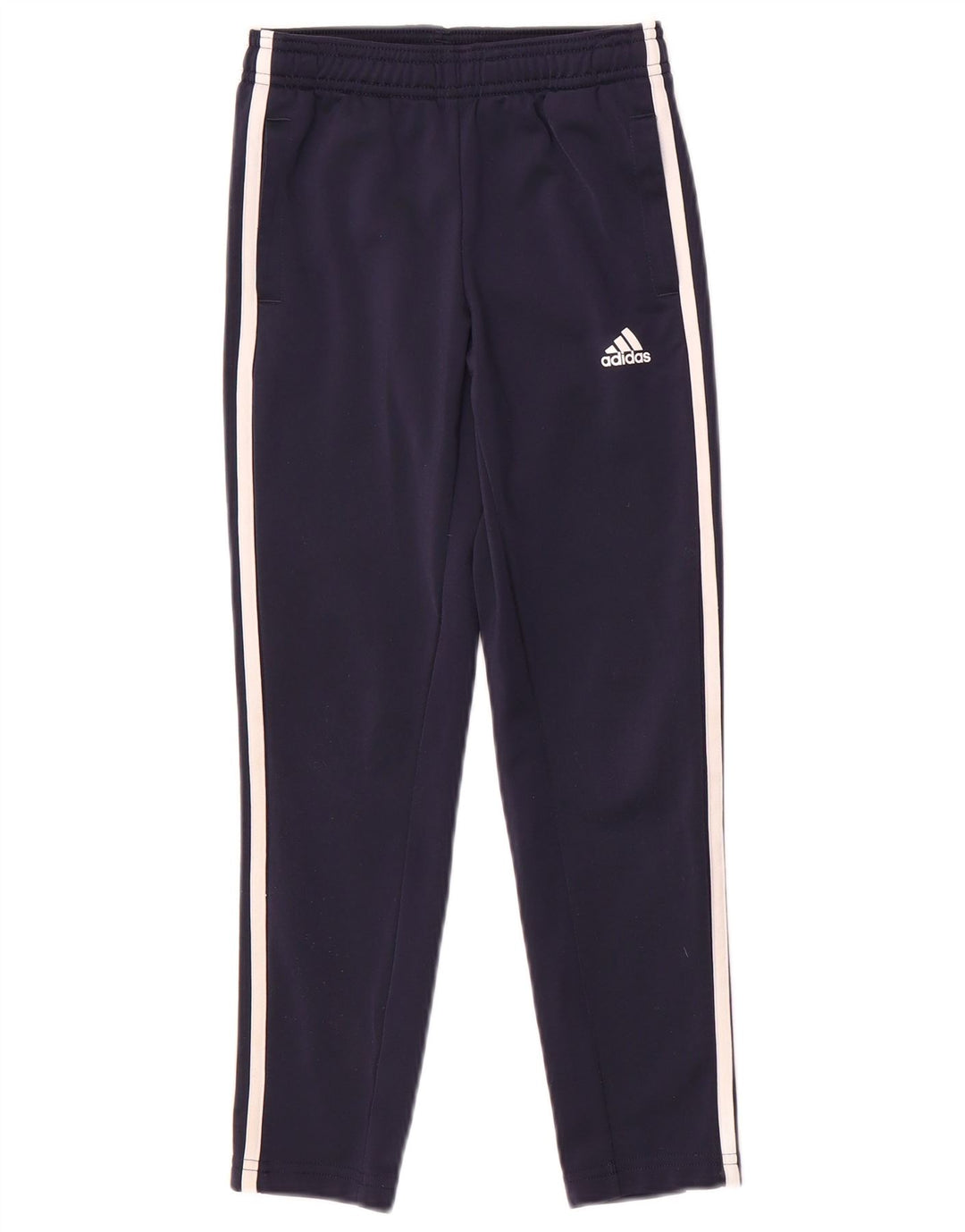 Pantaloni della tuta da ragazzo ADIDAS 7-8 anni in poliestere blu navy