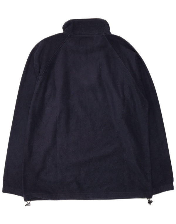 Maglione in pile da uomo KAPPA con zip e collo medio in poliestere blu navy