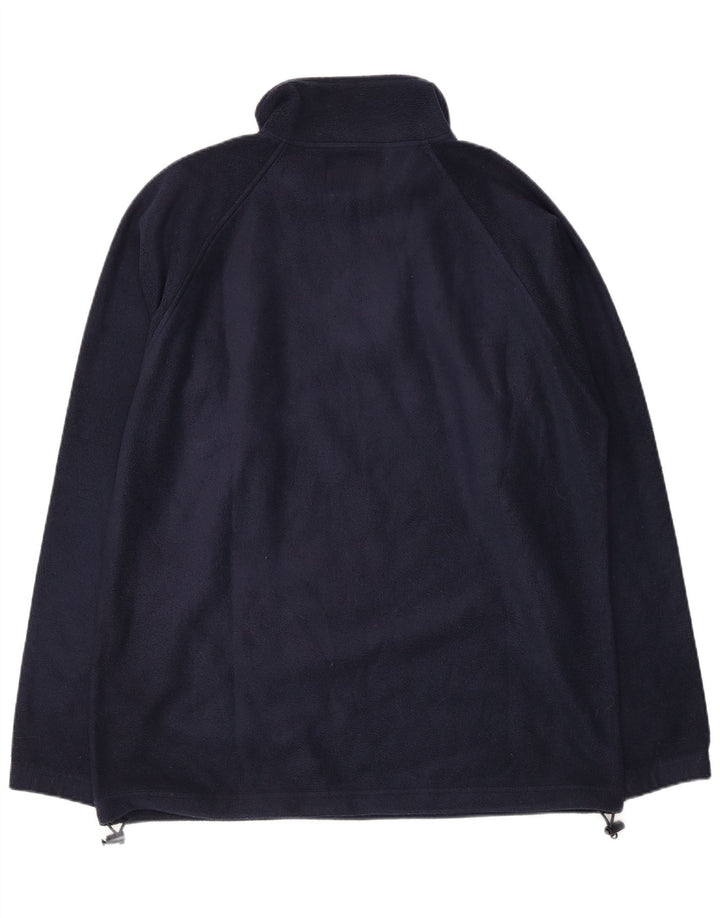Maglione in pile da uomo KAPPA con zip e collo medio in poliestere blu navy