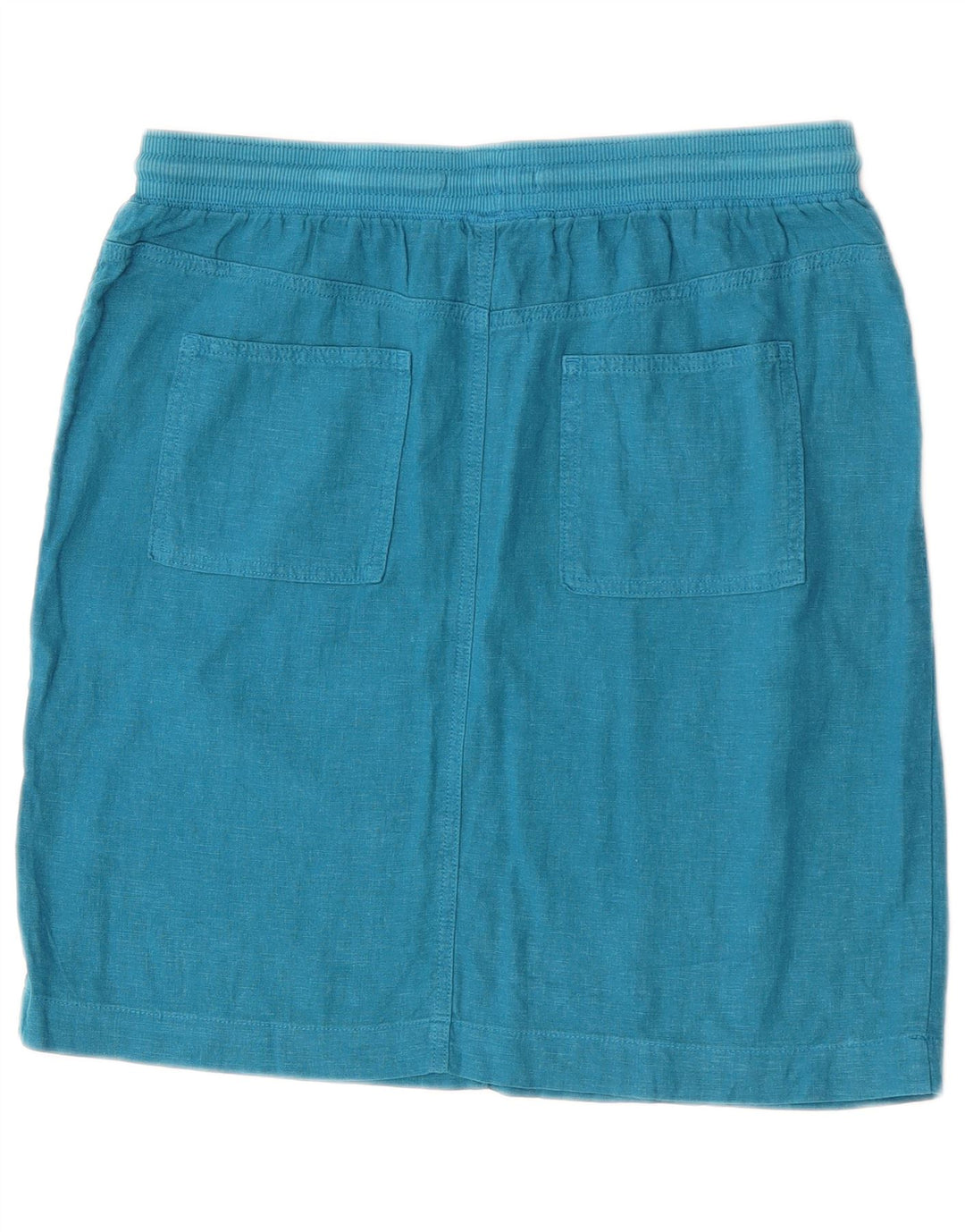 Gonna dritta da donna Marks & Spencer UK 12 media W30 lino blu