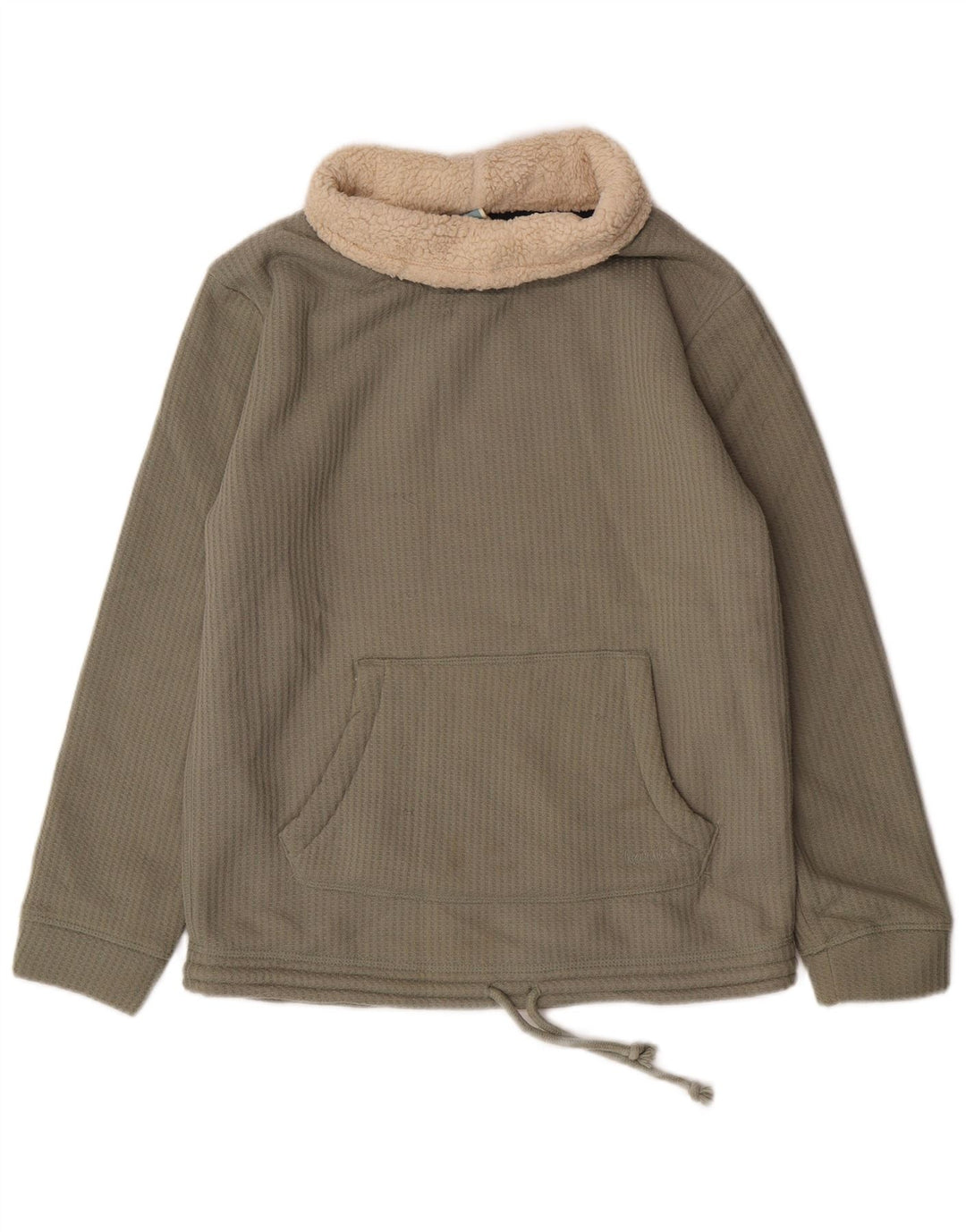 Weird Fish Donna Sherpa Felpa con collo alto Maglione UK 12 Verde medio