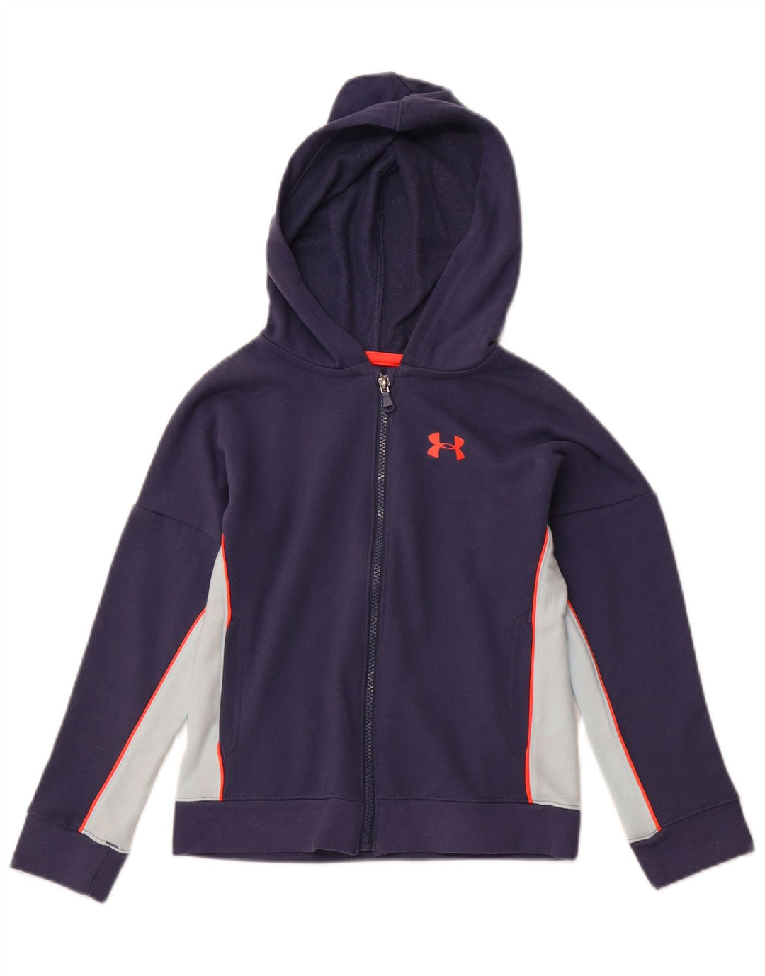 Maglione con cappuccio e zip Cold Gear per ragazzi UNDER ARMOUR 7-8 anni piccolo blu navy