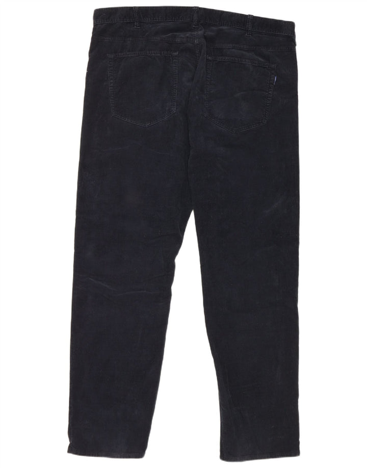 Pantaloni regolari da uomo in velluto a coste GANT W40 L32 in cotone blu navy