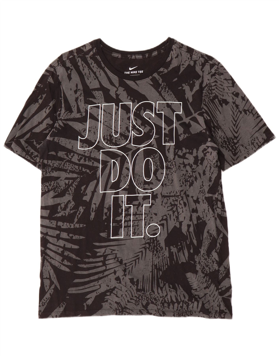T-shirt grafica Nike da uomo con taglio atletico, motivo astratto, grigio medio