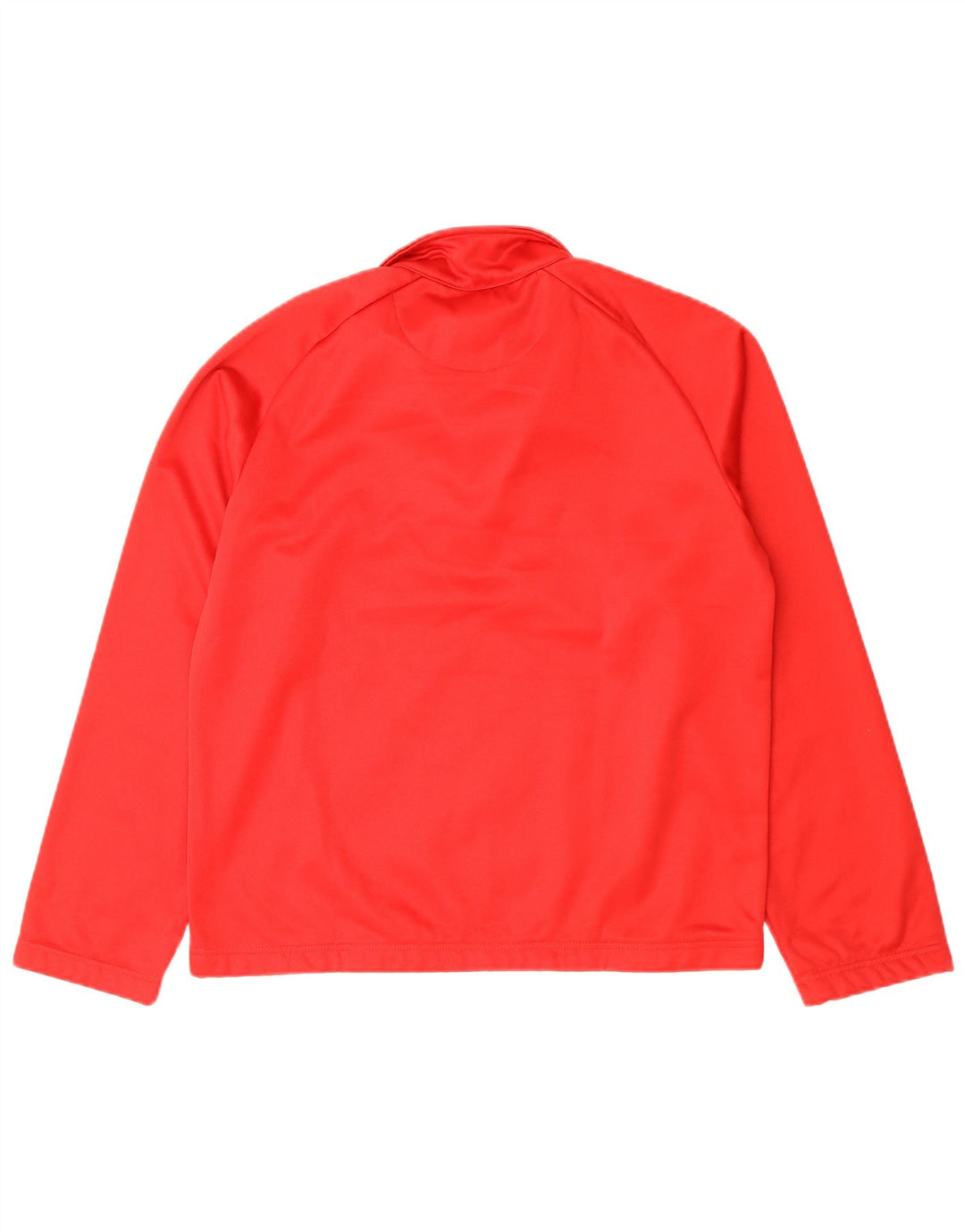 Top da uomo KAPPA con zip e collo a maniche lunghe in poliestere rosso medio