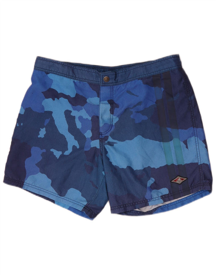 Pantaloncini da bagno da uomo Bear Large in poliestere mimetico blu