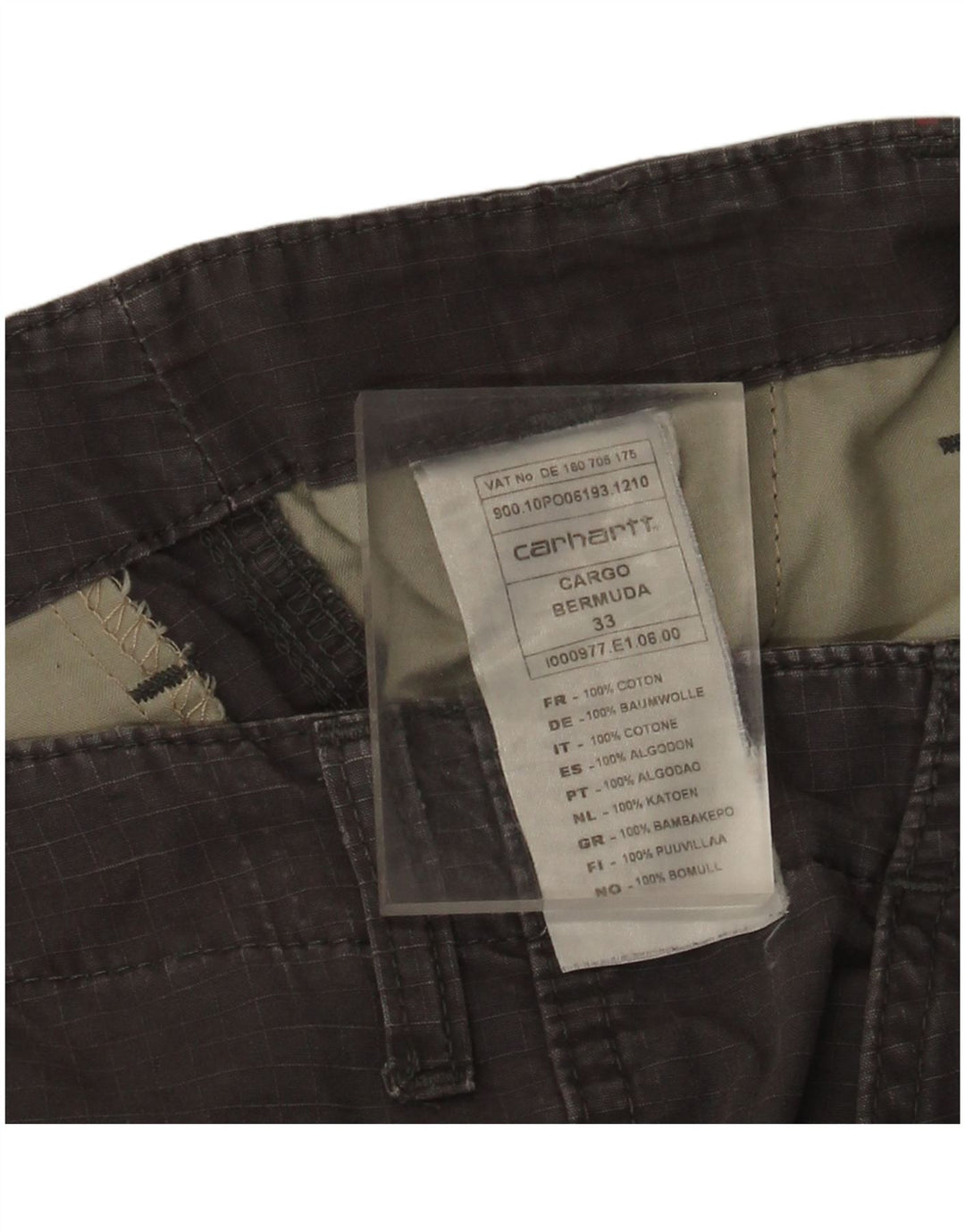 Pantaloncini cargo da uomo Carhartt W33 cotone grigio medio