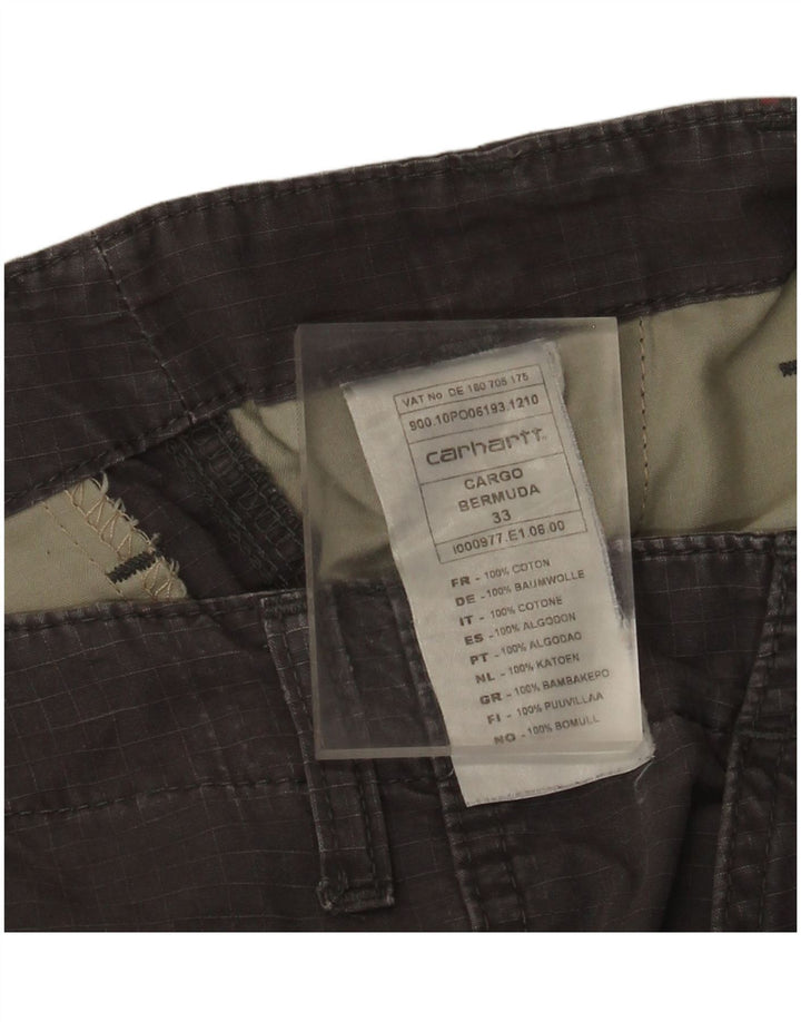 Pantaloncini cargo da uomo Carhartt W33 cotone grigio medio