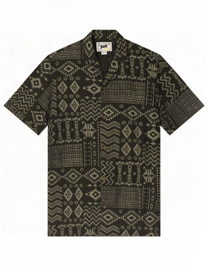 Maglia a maniche corte da donna Pull & Bear Small in viscosa geometrica nera