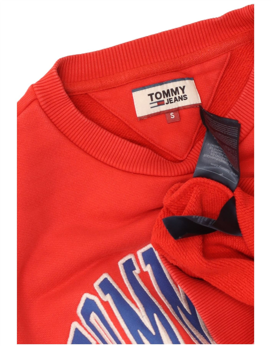 TOMMY HILFIGER Felpa grafica da uomo Maglione piccolo cotone rosso