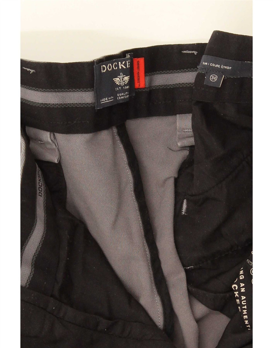 Pantaloni chino slim da uomo Dockers W34 L31 in cotone grigio