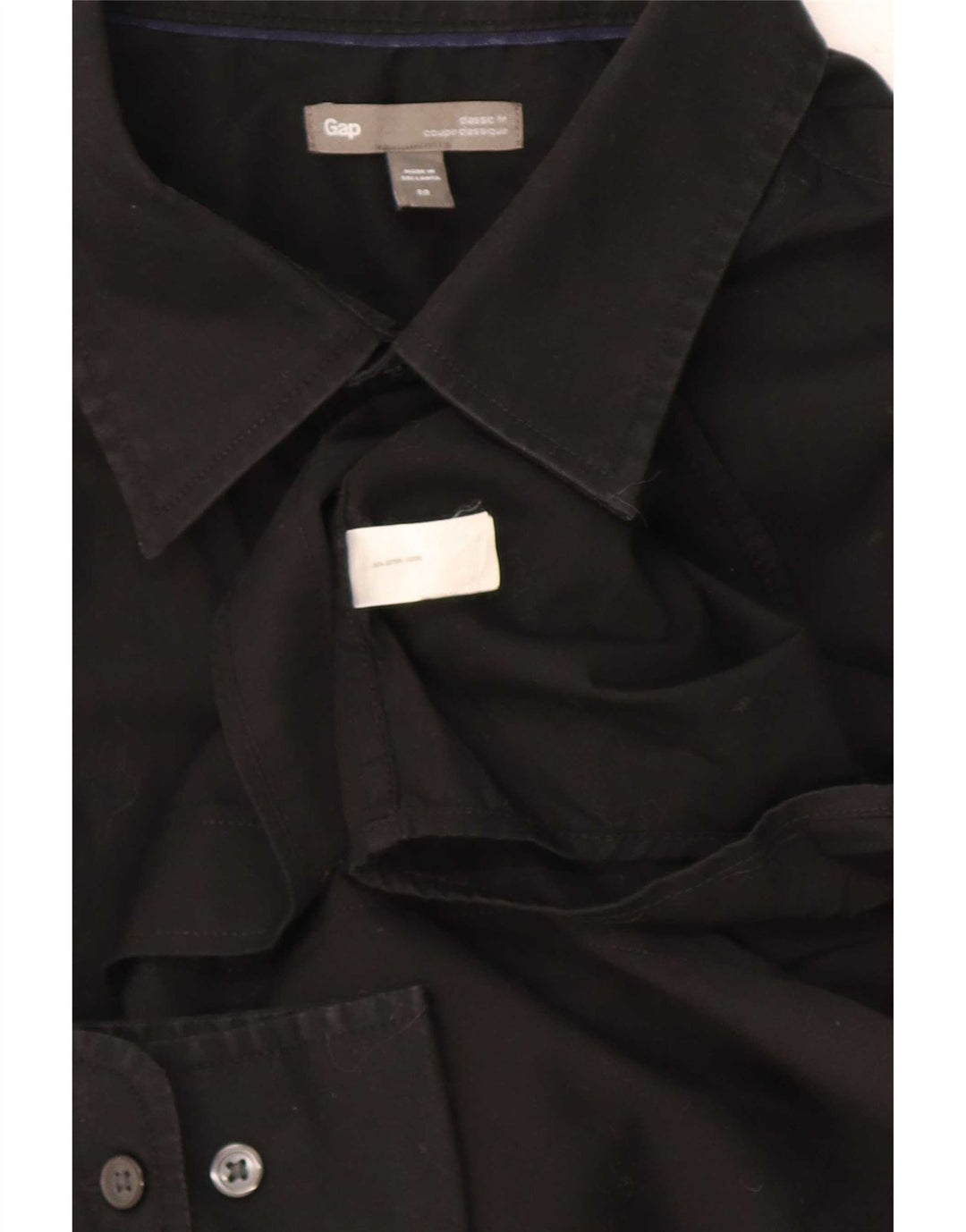 Camicia Gap da uomo vestibilità classica in cotone nero medio