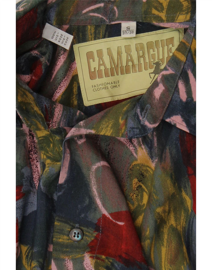 Camicia Camargue da uomo con motivo astratto taglia 37/38 piccola in viscosa multicolore