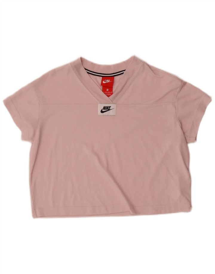 T-shirt corta da donna Nike UK 6 XS rosa poliestere