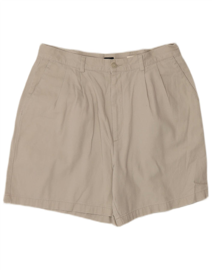 DOCKERS Pantaloncini chino con pegging da uomo kaki W34 Large in cotone beige