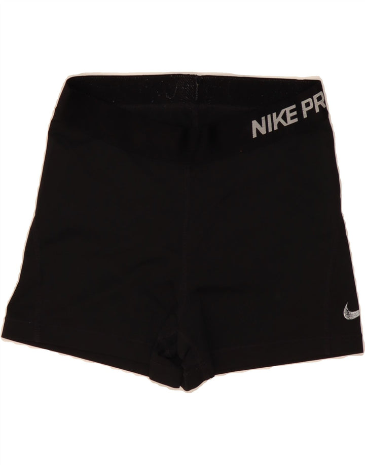 NIKE Boys Dri Fit Graphic Sport Shorts 10-11 Years Medium Black Polyester Vintage Nike and Second-Hand Nike from Messina Hembry 