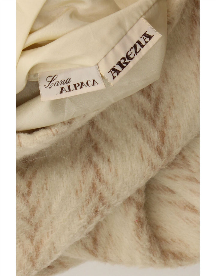 Montgomery oversize da donna Arezia UK 20 2XL Lana a spina di pesce beige