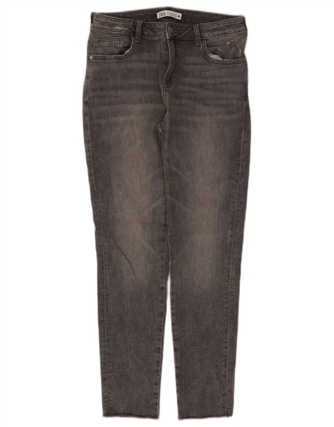 Jeans slim da donna Zara EU 42 Large W32 L28 Grigio