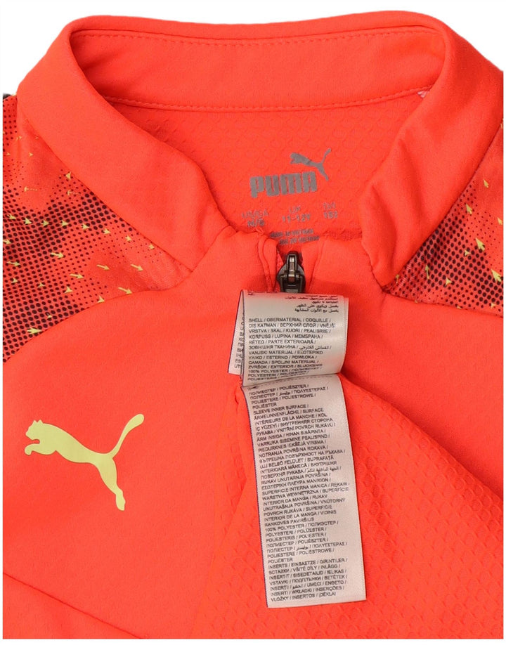 Maglia da tuta grafica pullover da ragazzo Puma 11-12 anni Arancione Colourblock