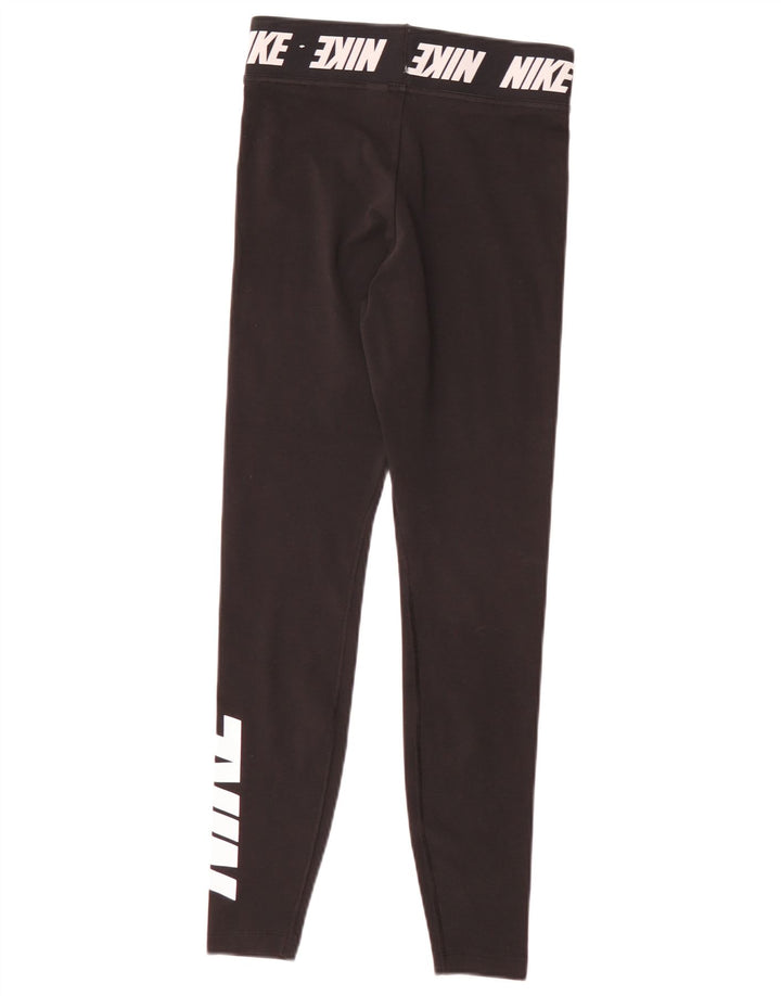 Leggings grafici da donna Adidas UK 4 XS poliestere nero