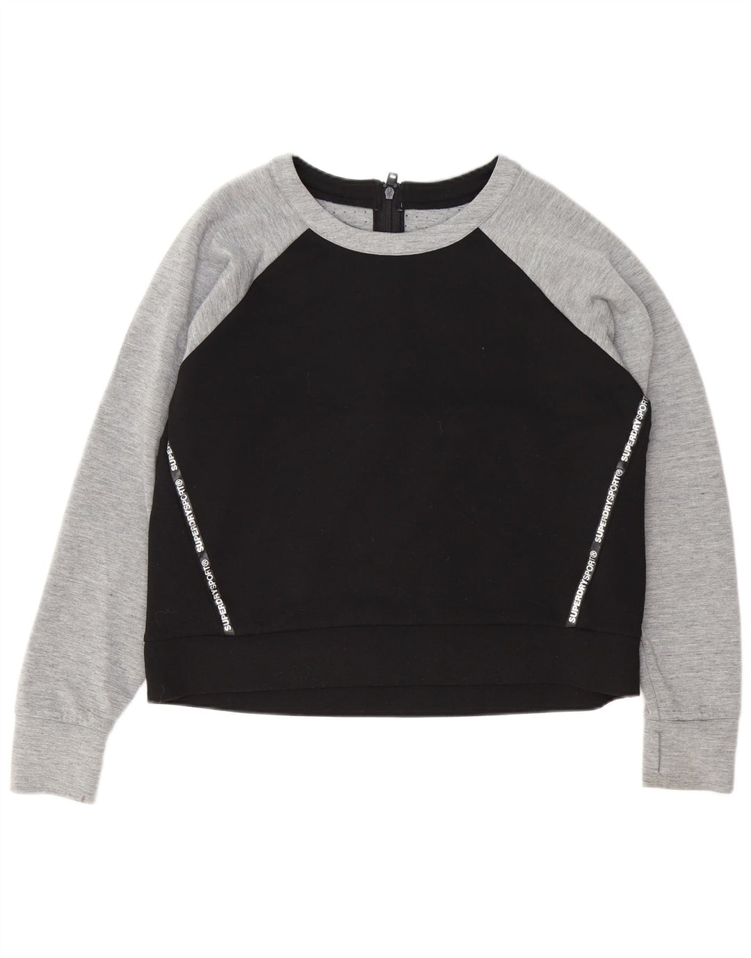 Felpa con grafica da donna Superdry Maglione UK 16 Large Black Colourblock
