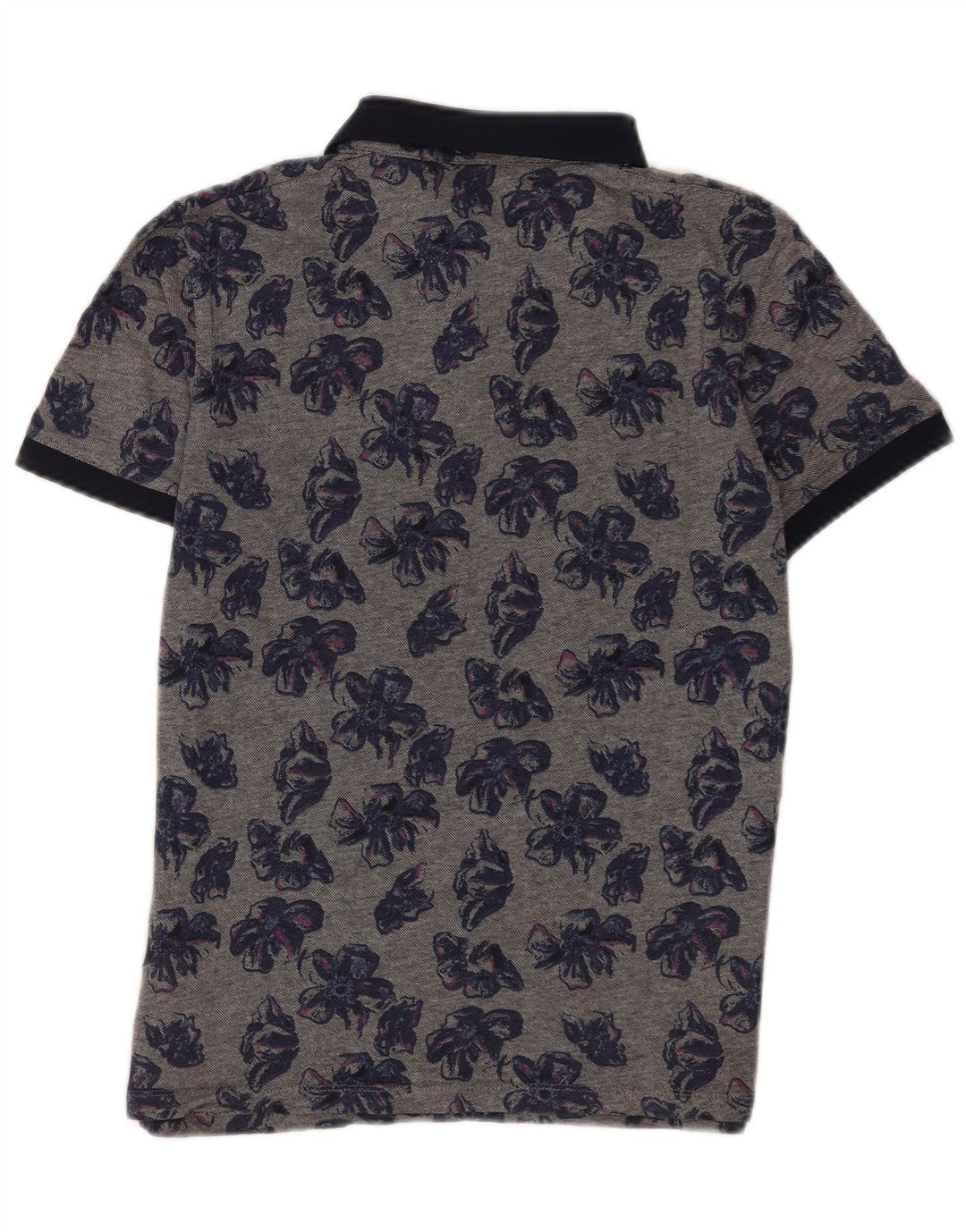 Polo da uomo Ted Baker taglia 4 grande in cotone floreale grigio