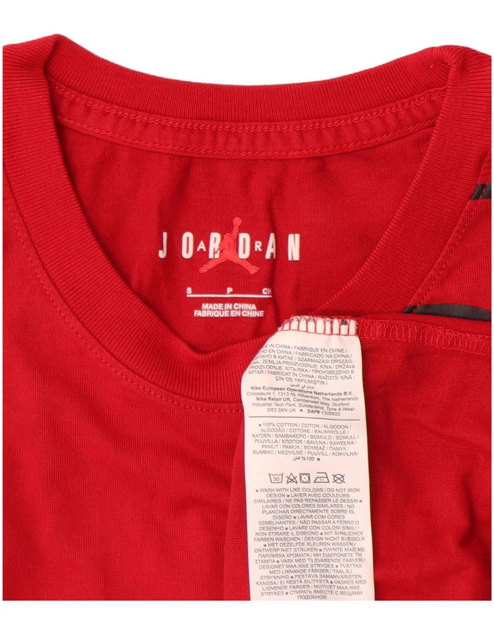 T-shirt grafica da uomo Jordan Top piccola in cotone rosso