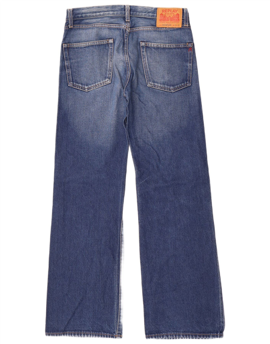 REPLAY Jeans da uomo a gamba larga W31 L32 in cotone blu