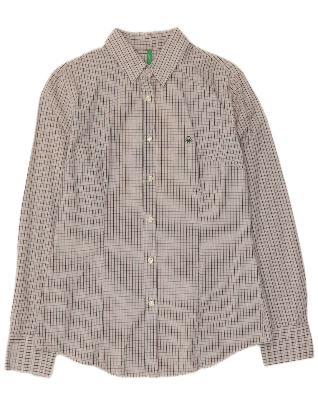 Camicia da donna Benetton UK 14 Large in cotone grigio