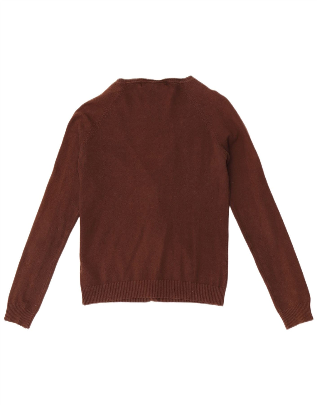 Maglione cardigan da donna Zara UK 12 cotone marrone medio