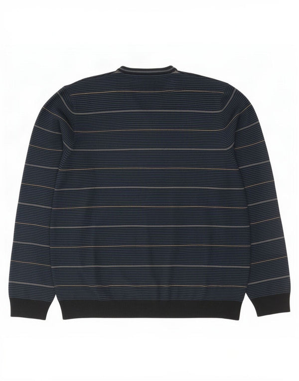 Maglione da uomo con scollo a V Marks & Spencer 2XL Acrilico a strisce blu navy