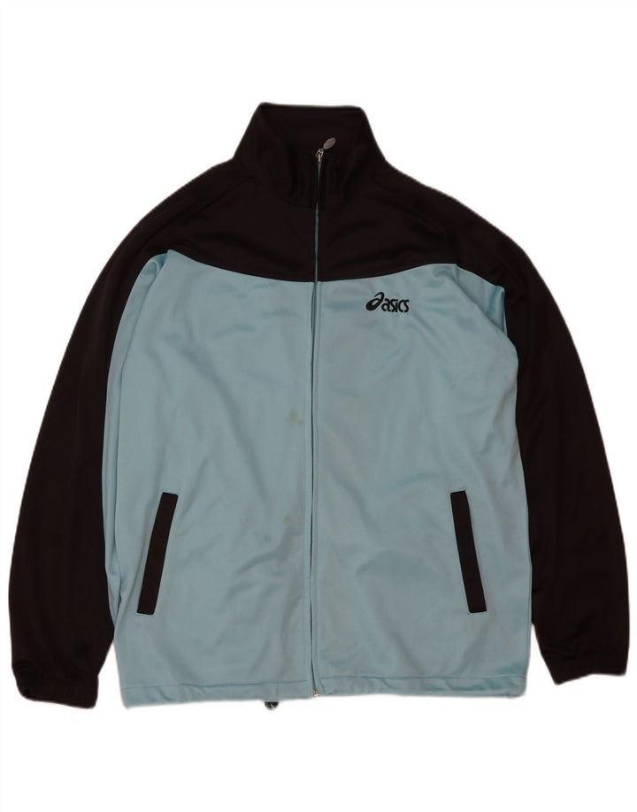 Giacca da ginnastica da uomo Asics grande color block blu
