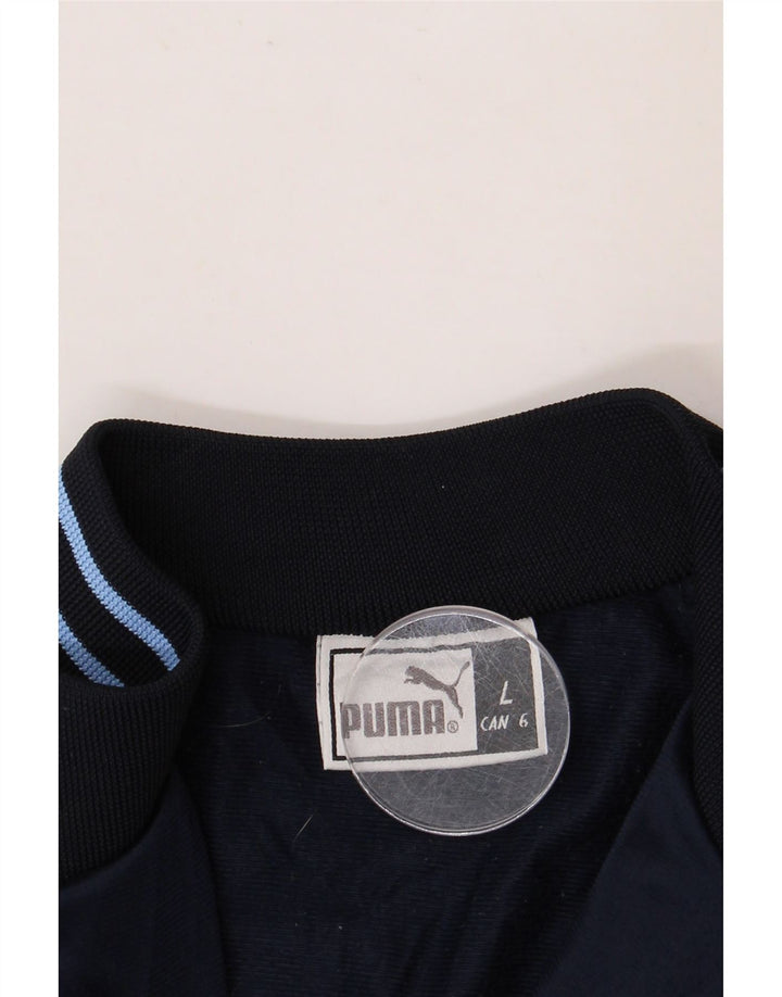 Giacca da ginnastica da uomo PUMA grande in poliestere blu navy