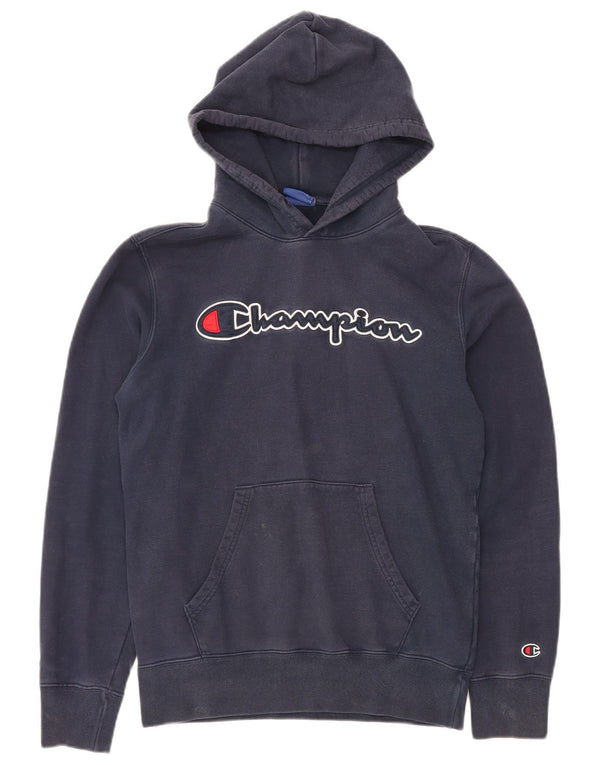 Felpa con cappuccio grafica da donna Champion, cotone medio blu navy