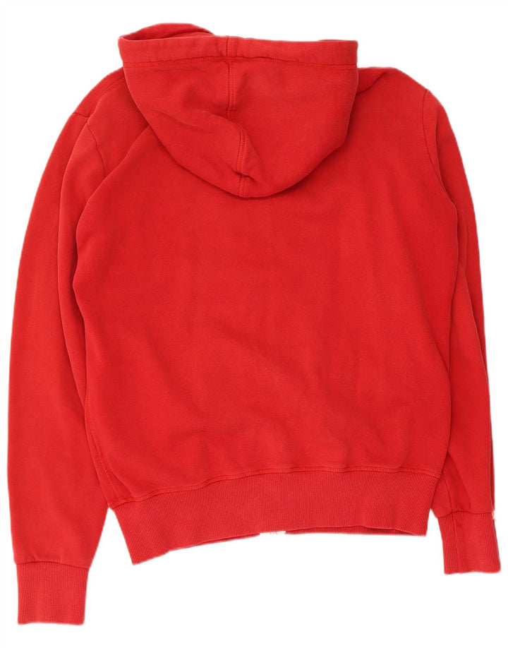 Maglione con cappuccio e zip da uomo Superdry grande in cotone rosso