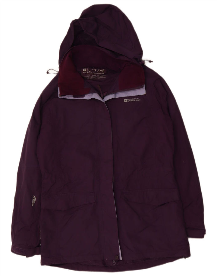 Giacca antipioggia con cappuccio da donna Mountain Warehouse UK 12 Nylon viola medio