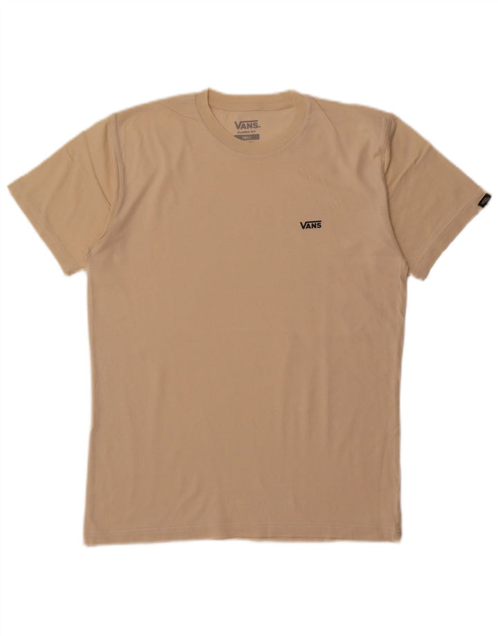 T-shirt da uomo con vestibilità classica VANS, piccola, in cotone beige