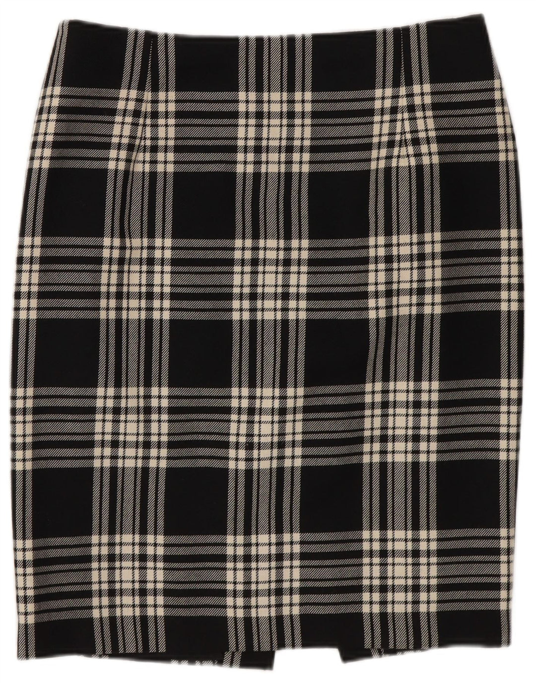 Gonna a tubino vintage da donna W26 piccola scozzese nera