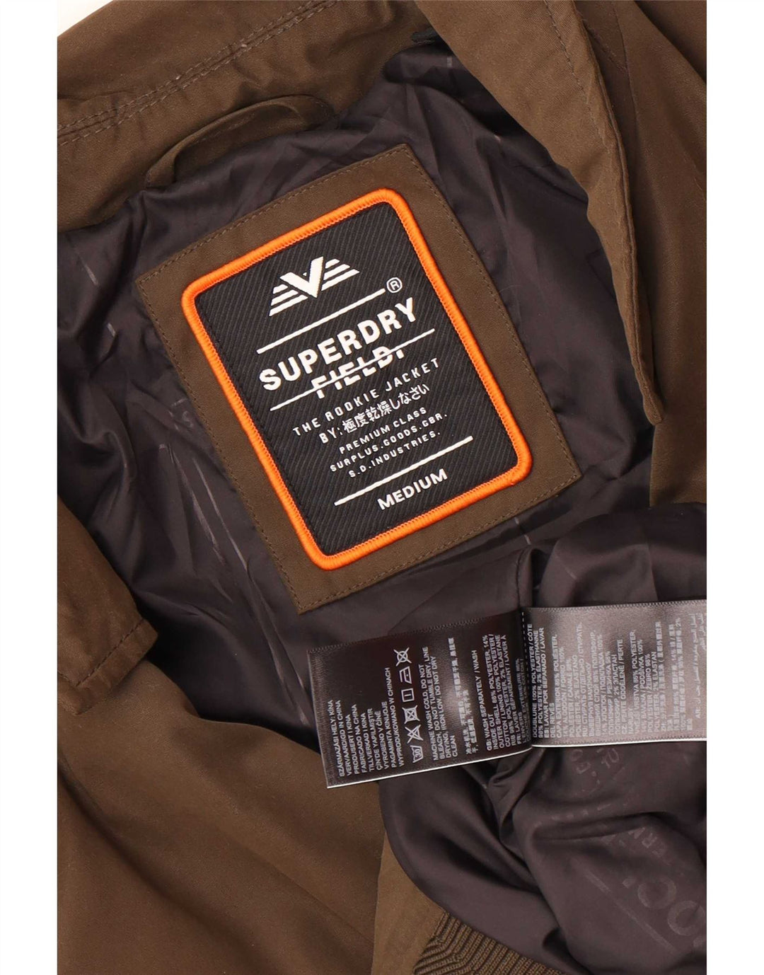 Giubbotto bomber da uomo Superdry UK 38 poliestere kaki medio