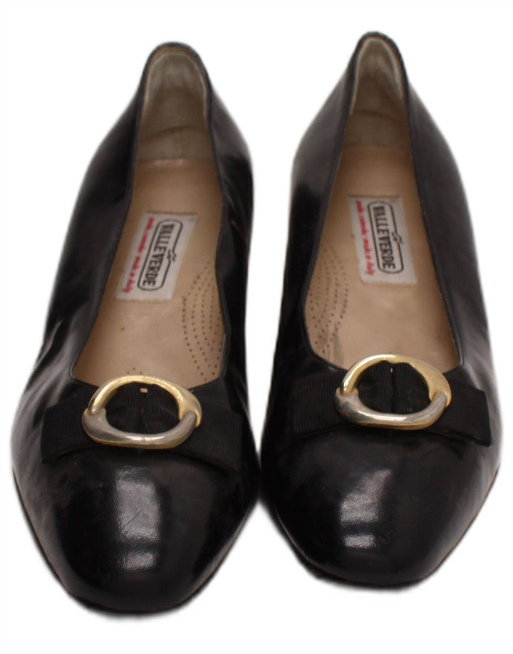Valle Verde Ballerine in pelle da donna Taglia UK 6 Pelle nera